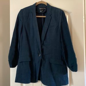 Elizabeth and James oversized blazer.. turquoise/ blue color comfy great shape